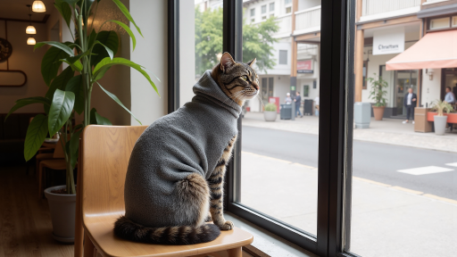 喵一起摸鱼吧游戏封面，猫咪角色，办公室场景，可爱萌宠风格，温馨氛围